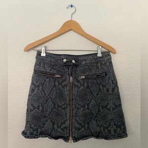 rag & bone Gray Snake Print Skirt